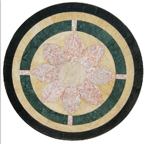 Marble Floor Inserts Waterjet Medallion