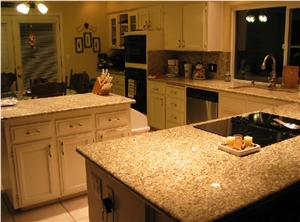 New Venetian Gold Granite Countertop, Yellow Granite Kitchen Design