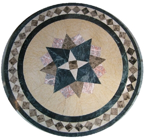 Waterjet Floor Inserts Medallion
