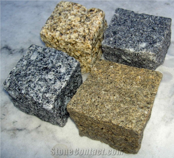 Gold- Grey- Black- Brown Granite Cubes