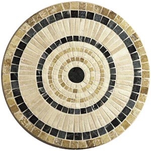 Travertine Kaleidoscope Mosaic Medallion