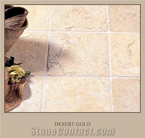 Desert Gold Limestone Floor Tile, Syria Yellow Limestone