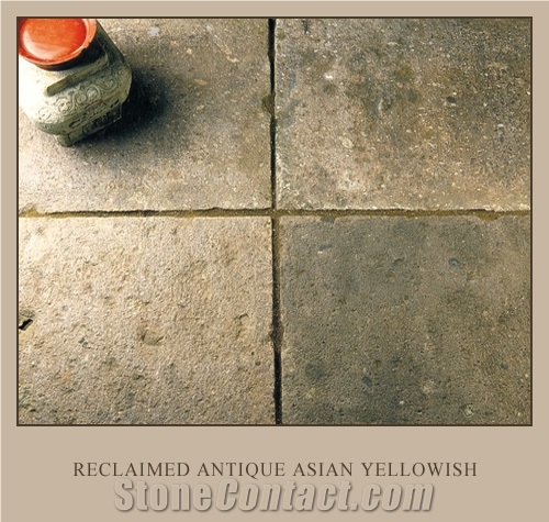 Reclaimed Antique Asian Yellowish Limestone