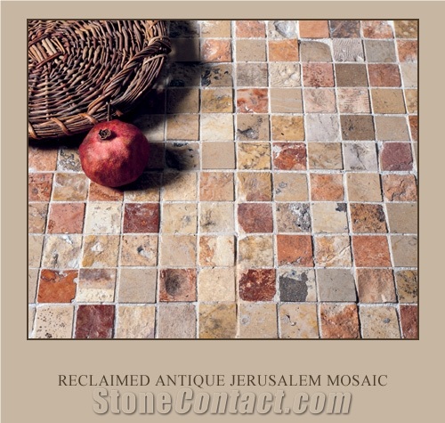 Reclaimed Antique Jerusalem Stone Mosaic