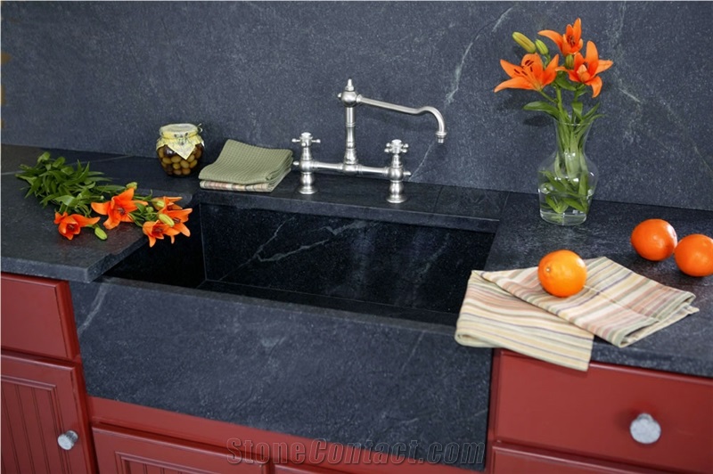 Mirasol Soapstone Countertop with Sinks