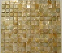 Yellow Glass Shell Mosaic