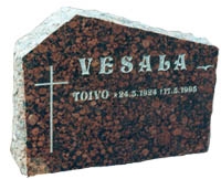 Karelia Red Granite Tombstone