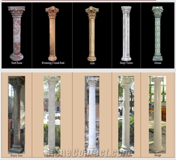 Decorative Columns in Natural Stone