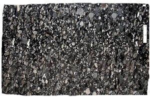 Black Mosaic Granite Slab