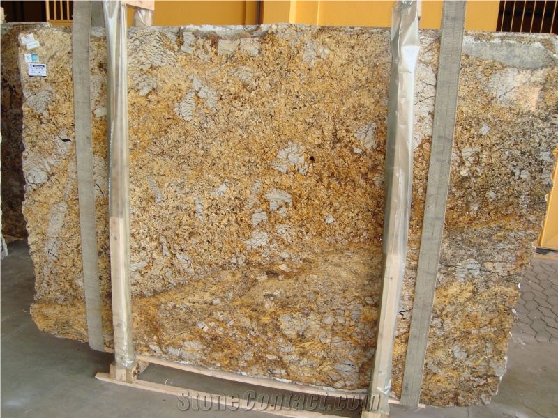 Mascarello Granite Slabs, Brazil Yellow Granite