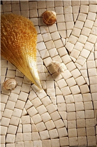 Beige Travertine Mosaic Flooring