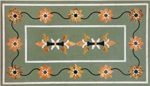 Natural Stone Waterjet Inlay Tabletop