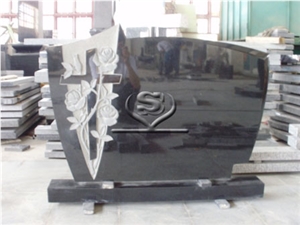 Black Granite Cross Headstone, Monuments