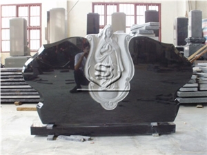 Black Granite Tombstone
