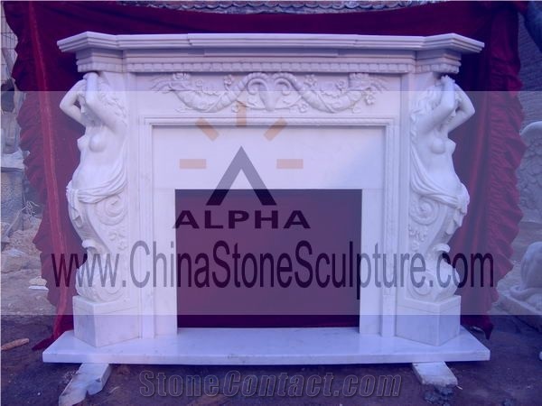 Carved Marble Fireplace Mantel(style No.:SF-118)