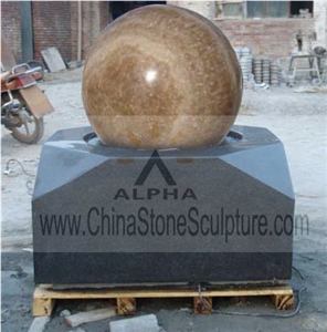 Granite Hand Carved Water Fountains, Fountain Ball