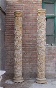 Hand Carved Marble Columns & Pedestals