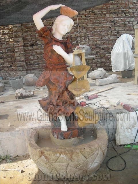 Hand Carved Natural Stone Statue Fountains