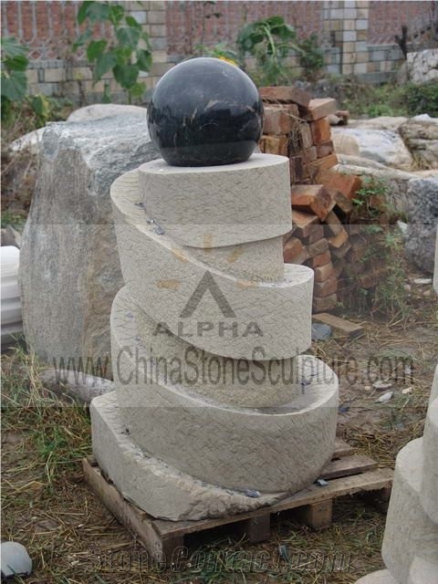 Hand Carved Natural Stone Water Fountains,Fountain Ball