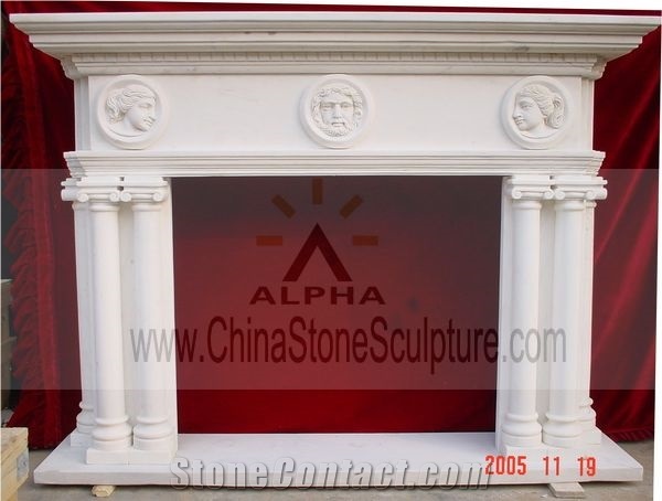 Stone Fireplace Mantle & Surrounds