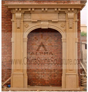 Supply Natural Stone Outdoor Fireplace Mantles