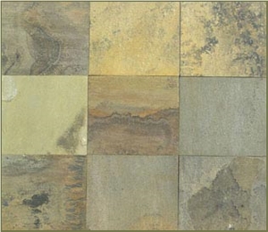 Fossil Sandstone Slabs & Tiles, India Beige Sandstone