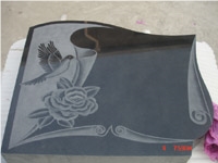 Black Granite Slant Tombstone,Monument