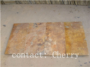 China Yellow Slate Slabs & Tiles