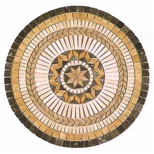 Travertine Mosaic Sartes Medallion