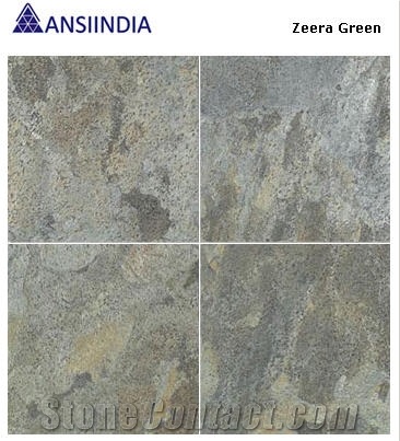 Zeera Green Slate Slabs & Tiles, India Green Slate