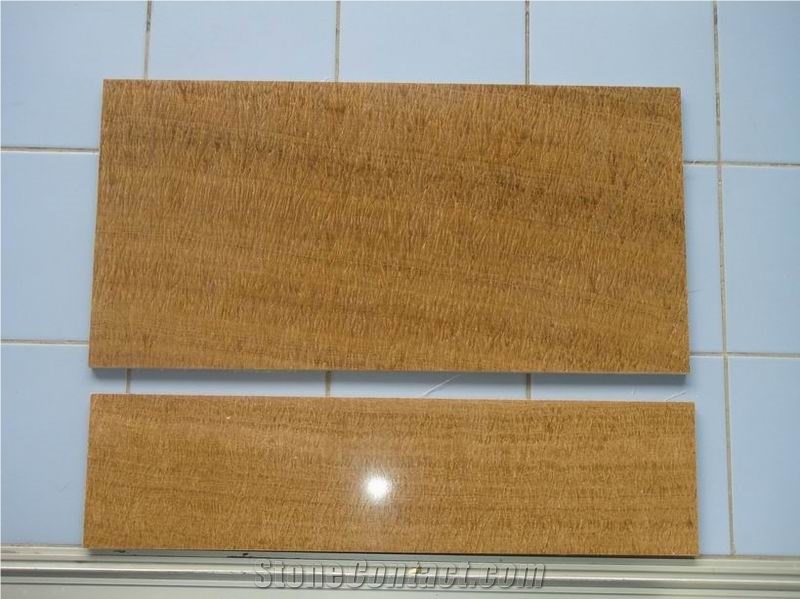 Imperial Wood Vein Marble Tiles, China Yellow Marble