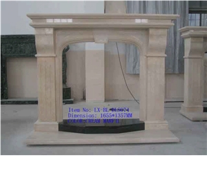 Crema Marfil Coto Marble Fireplace Mantel