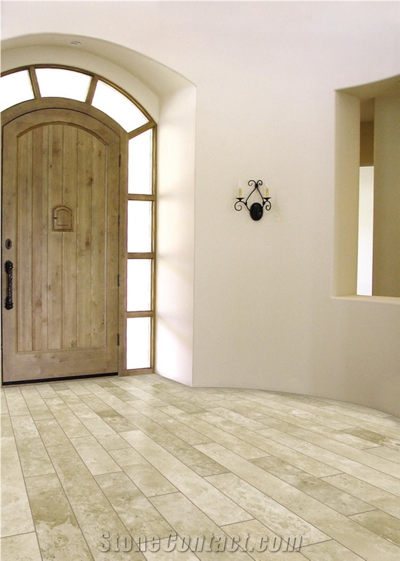Vein Cut Desert Cream Imperial Travertine Floor Tile