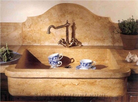 Giallo Dorato Limestone Sink, Beige Limestone Sinks & Basins
