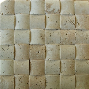 Beige Travertine Basketweave Mosaic