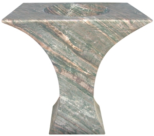 Green Marble Pedestal Sink Hf007j4.