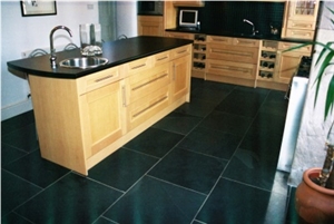 Slate Kitchen Floor Tiles, Black Slate Kitchen Design