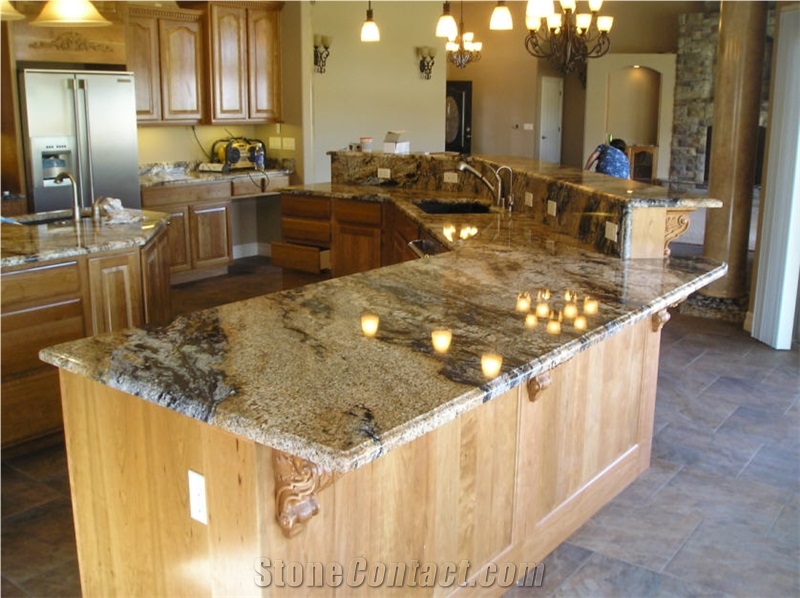 Vulcan Gold Granite Countertop