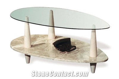 Beige Marble Center Tables