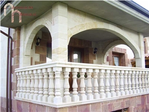 Balustrade with White Sandstone