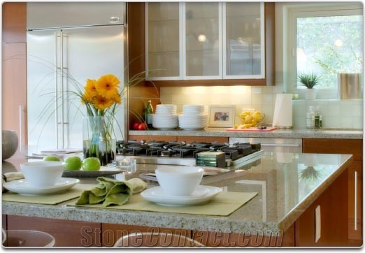 Kitchen & Bath Design, Aqualux White Granite Kitchen Design