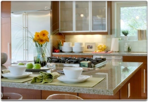 Kitchen & Bath Design, Aqualux White Granite Kitchen Design