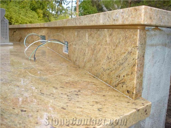 Kashmir Gold Granite Worktop From India Stonecontact Com