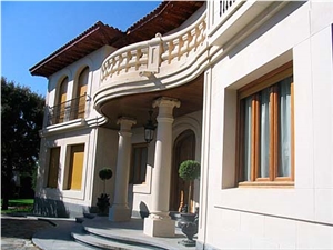 Caliza Crema Pinar Exterior Wall, Spain Beige Limestone Slabs & Tiles