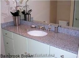 Granite Vanity Tops-Bainbrook Brown