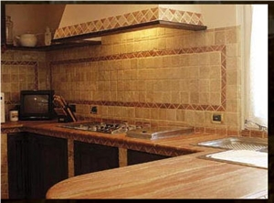 Antique Travertine Kitchentop, Design