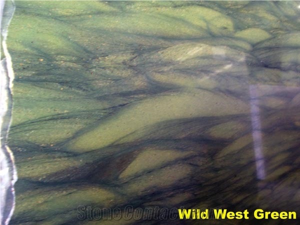 Wild West Granite Slabs, Brazil Green Granite