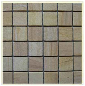 Teak Wood Sandstone Mosaic
