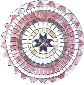 Mosaic Travertine Rosette Medallion