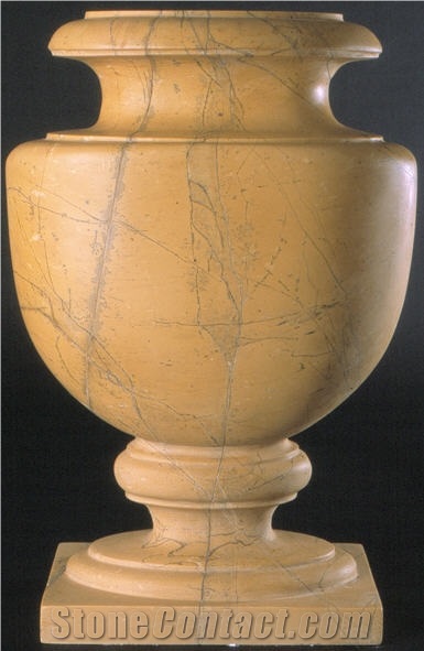 Flowerpot with Tunisian Limestone